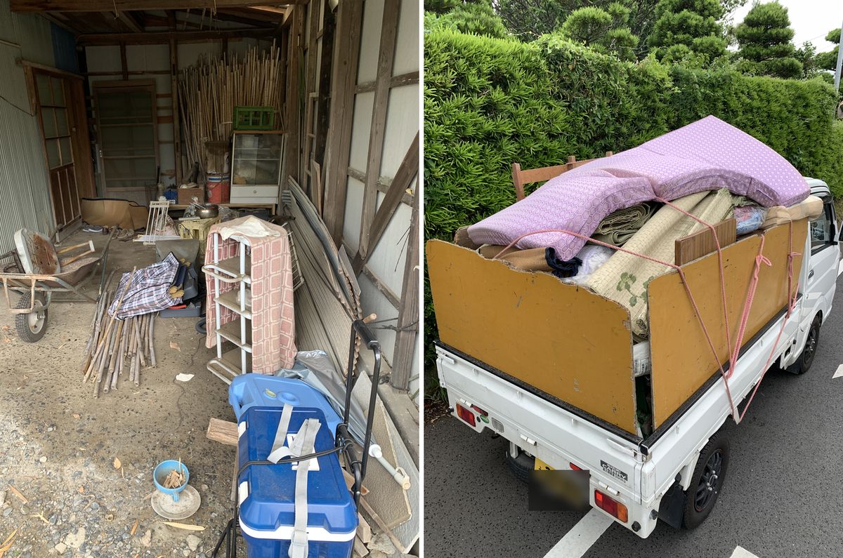 納屋の不用品回収・軽トラ搬出 館山市